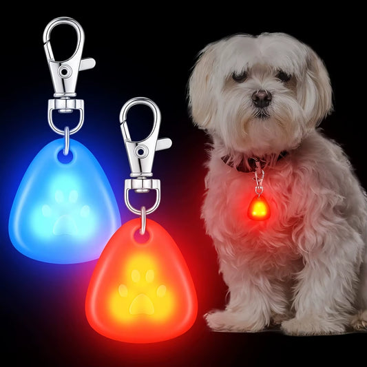 Silicone LED Dog Collar Pet Collar Waterproof Dog Collar Light Outdoor Walking Safety Luminous Dog Tag Battery