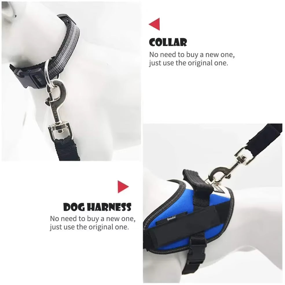 Adjustable Pet Cat Dog Car Seat Belt Pet Seat Vehicle Dog Harness Lead Clip Safety Lever Traction Dog Collars Dog Accessoires