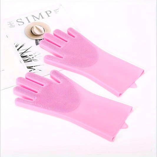 Pet Grooming Cleaning Gloves Dog Cat Bathing Shampoo Glove Scrubber Magic Dishwashing Cleanner Sponge Silicon Hair Removal Glove